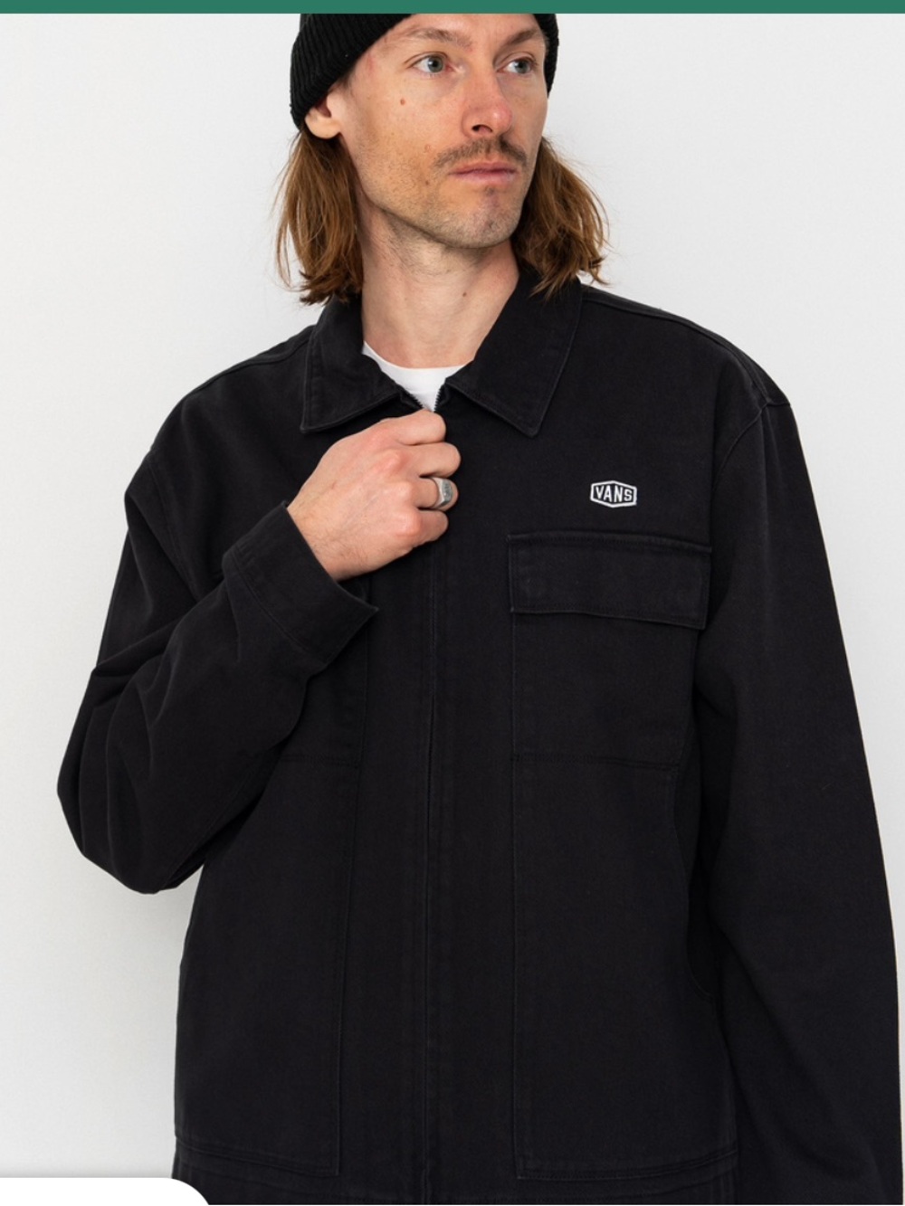 Vans McAvoy Zip Station Jacket - Men's - Black Canvas - Medium